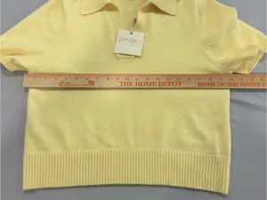 NWT Marled Creamy Yellow Short-Sleeve Polo Sweater‎ thumbnail 8