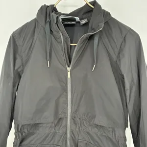 Mountain Hardwear Zenell Hooded Trench Coat Black Women's Small S Jacket thumbnail 8