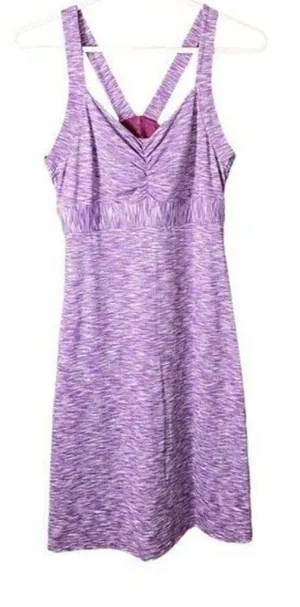 PrAna Women's Amaya Eggplant Purple Space Dye Shelf‎ Bra Racerback Dress Size S thumbnail 1