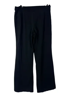 Tek Gear Black Foldover Flare Y2K Leggings M thumbnail 2