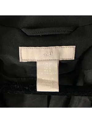H&M Black Double-Breasted Blazer Jacket Womens Size L thumbnail 3