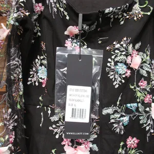 NWT Elliatt Gaia Black Floral Mini Dress Size L thumbnail 14