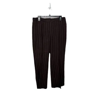 Isaac Mizrahi for Target Brown Linen Pinstriped Blazer Pants Suit Jacket Sz 8 thumbnail 2