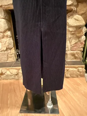 Pinstripe Maxi Dark Navy Skirt thumbnail 10