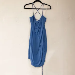 NEW The Jetset Diaries Freebird Mini Dress in Cerulean Blue Size Medium thumbnail 3