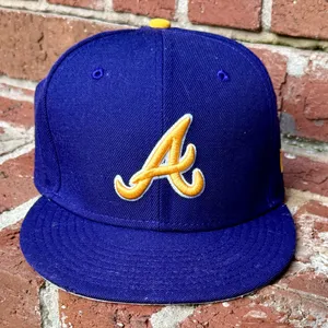 New Era Purple & Gold 9FIFTY SnapBack Braves Hat, Like New thumbnail 5