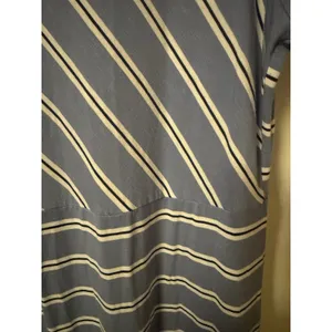 J. Jill‎ Women's Size L Blue Black and White Striped Maxi Dress Short Sleeve thumbnail 8