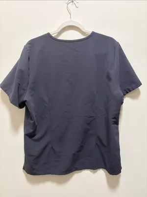 Figs Catarina V-Neck Scrub Top in Charcoal thumbnail 4