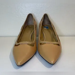 Lauren Ralph Lauren Y2K Vintage Style Tan‎ Kitten Heel Pumps Size 6.5 thumbnail 5