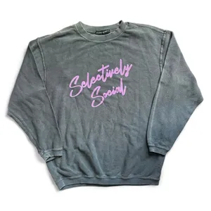 Lulusimon Studio Selectively Social Corded Oversized Boyfriend Sweatshirt L thumbnail 2