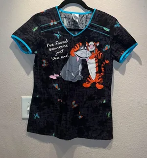 Disney Winnie the Pooh Tigger Scrubs Uniform Medical Top Size XS thumbnail 2