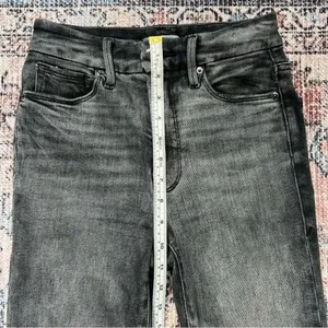 GOOD AMERICAN Good Legs Stovepipe Cigarette Denim Jeans in Black214 Size 2 thumbnail 8