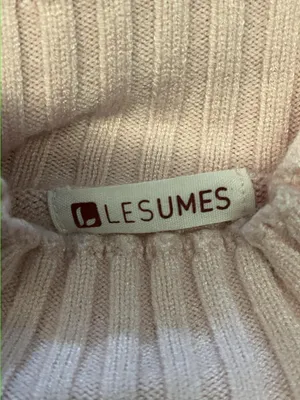 LESUMES Sweater Womens Large Pink Mock Neck Raglan Knit Pullover Cozy Soft thumbnail 6