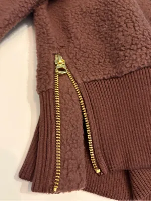 NWT Varley Roselle Half Zip Fleece small Deep Mahogany thumbnail 3