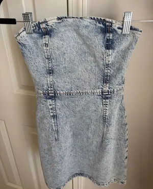 ZARA Denim Mini Dress XS thumbnail 1