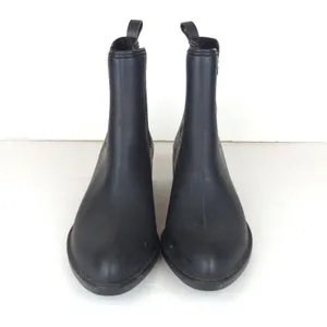 Jeffrey Campbell Stormy Chelsea Rain Boots Women 8 Black Matte Pointed Toe thumbnail 4
