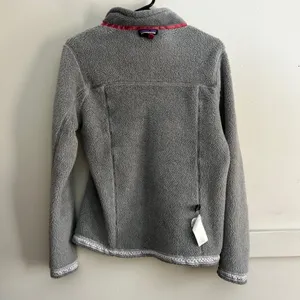 Patagonia‎ Re-Tool Snap-T Fleece Pullover Gray Coral Pink Polartec Womens Large thumbnail 12