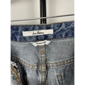 Sam Edelman Medium Blue‎ Wash The Riley Asymmetrical Raw Hem Denim Jean Skirt 29 thumbnail 6