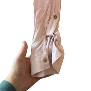 Maeve by Anthropologie light pink button up top small casual thumbnail 6