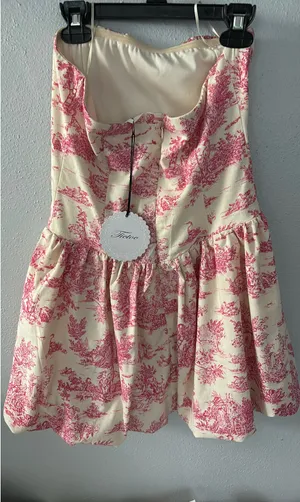 Tic toc Pink and white mini dress thumbnail 4