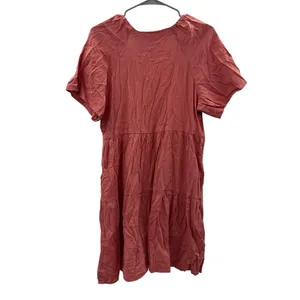 Old Navy NWT Mini Dress Women's Sz‎ Medium Amber Glow V Neck Tiered Short Sleeve thumbnail 4