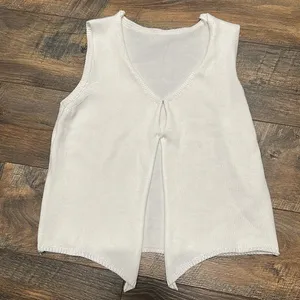 Plain white knit vest Size XS thumbnail 1