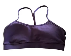 Lululemon Flow Y IV Sports Bra Light Support Purple Size 4 Padded Yoga Workout thumbnail 1
