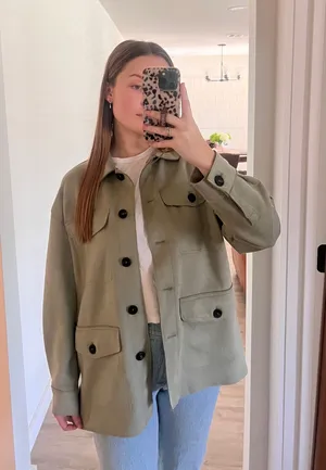 Zara Faux Suede Jacket thumbnail 1