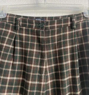 Brandy Melville Green Plaid Trousers thumbnail 3