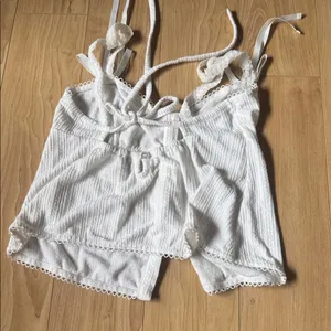 For Love & Lemons White Ribbed Lace-Trim Button Cami thumbnail 3