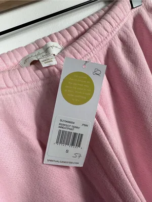 Spiritual Gangster Perfect Terry Sweatpants Pink Blue Yellow Ombre Jogger Size S thumbnail 8