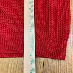 Meggi Red 100%‎ New Wool Hand Loomed Sweater Made in Germany Womens Large VTG thumbnail 5