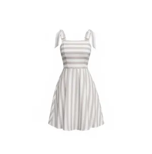 Alice + Olivia Maryann Tie-Shoulder Striped Mini Dress thumbnail 3