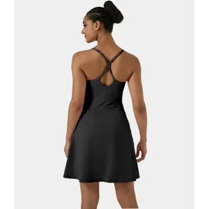 Halara Everyday Cloudful Air 2-in-1 Cool Touch Dress-Euphoria Air-Longer Black S thumbnail 2