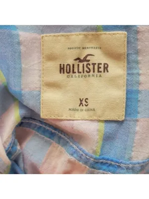 Hollister Plaid Button Up Top Women Extra Small thumbnail 5