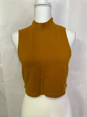 ALO Yoga Sleeveless Crop Top in Rust Orange thumbnail 1