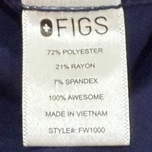 FIGS Catarina One Pocket‎ Scrub Top Blue PO 1801 Small Nurse Healthcare Uniform thumbnail 5