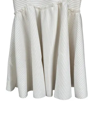 ELLIATT ivory white Sunset Ponte Fit & Flare Mini Dress L thumbnail 4