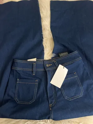 Zara Navy High Rise Jeans thumbnail 2