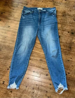 KanCan Light Blue Distressed Jeggings thumbnail 1
