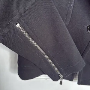 ANTHROPOLOGIE Tailored Moto Button Front Pea Coat Blazer W1469 Sz M thumbnail 5