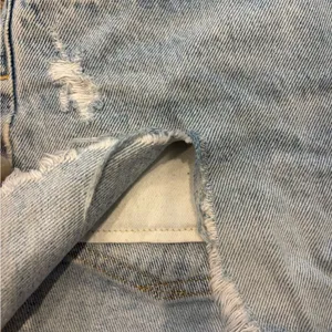 Agolde Distressed Light Blue Denim Shorts Size 26 Button Fly thumbnail 6