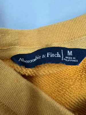 Abercrombie & Fitch Mustard Yellow Crewneck Pullover Size Medium thumbnail 3