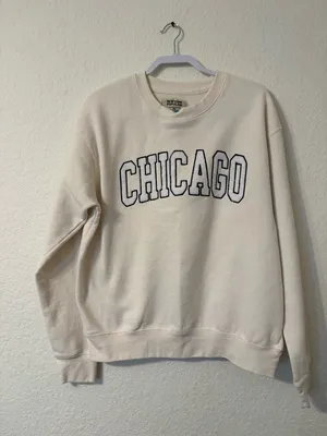 Cream 'CHICAGO' Crewneck Sweatshirt thumbnail 5