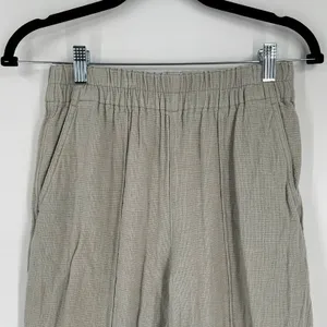 Madewell Breezewoven Pull On Wide Leg Pants Sz XS Linen Blend Casual‎ Sage Green thumbnail 6