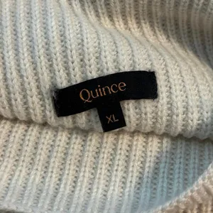 Quince Size XL Sweater Dress Australian Merino Wool Turtleneck Heather Bone thumbnail 5