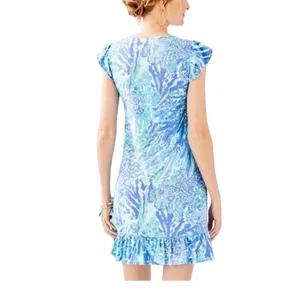 Lilly Pulitzer Rejina shift dress blue haven Hey Hey Soleil size medium thumbnail 2
