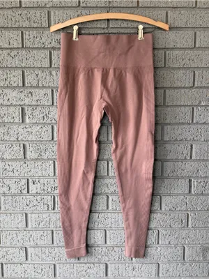 SET Active Nude Pink Seamless High-Waist Leggings Gym Workout thumbnail 2