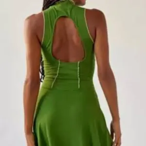 Urban Outfitters Deja Seamed Ribbed Cutout Back High Neck Mini Dress‎ Size Large thumbnail 2