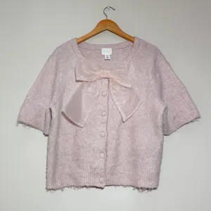 H&M Bow Detail Knit Cardigan Sweater Cottagecore thumbnail 2